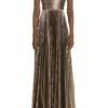 Sweetheart Strapless Lamé Silk Blend Gown